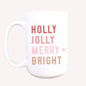 Holly jolly Christmas coffee mug, Christmas coffee mug